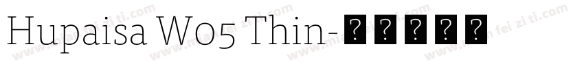 Hupaisa W05 Thin字体转换
